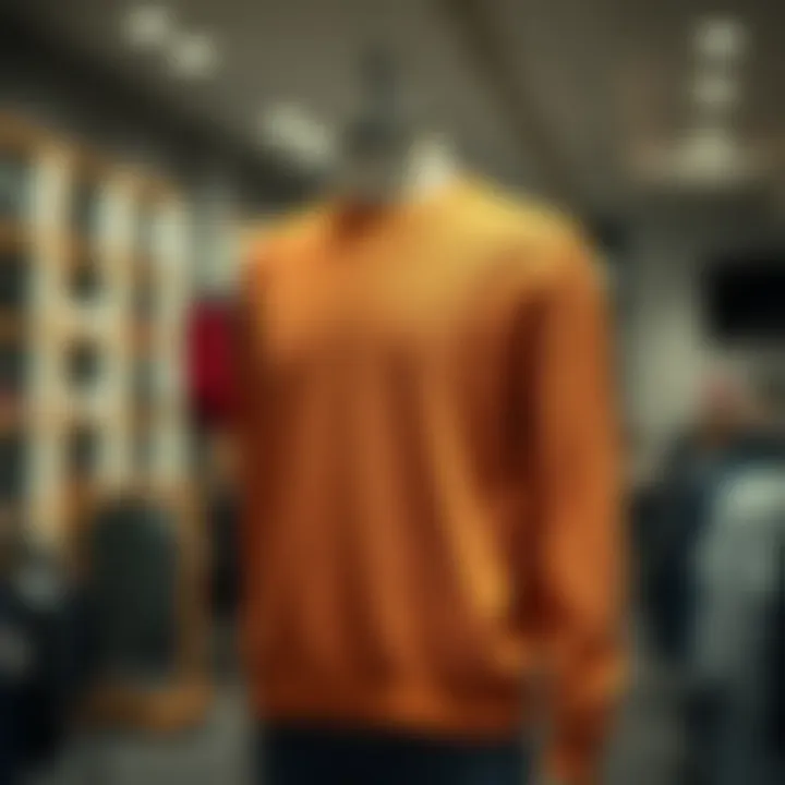 Stylish crewneck sweater displayed on a mannequin