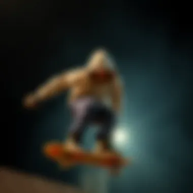 A skateboarder showcasing dynamic movement while wearing a hoodie