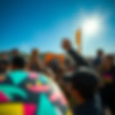 Freeride longboarding community enjoying a local event