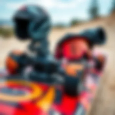 Close-up of high-quality longboard gear designed for freeriding