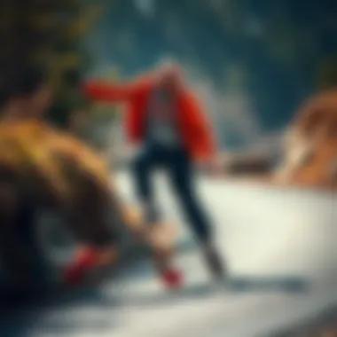 Freeride longboarder executing a stylish slide on a downhill path