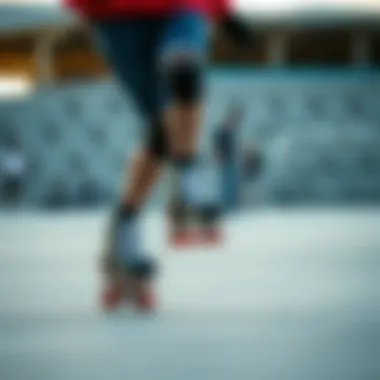 Skater in action on a concrete rink