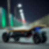 Stylish Juiced electric skateboard showcasing its sleek design