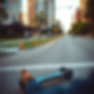 User enjoying a ride on the Juiced electric skateboard