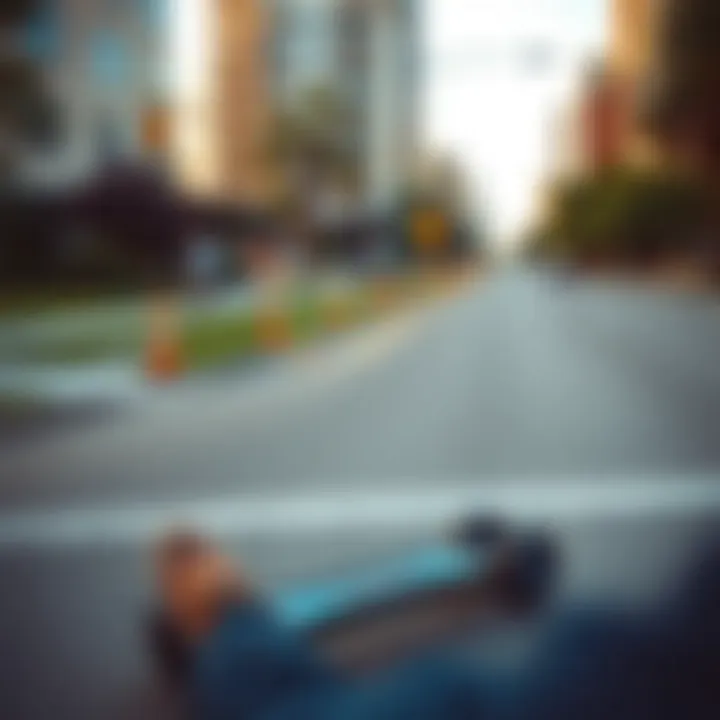 User enjoying a ride on the Juiced electric skateboard