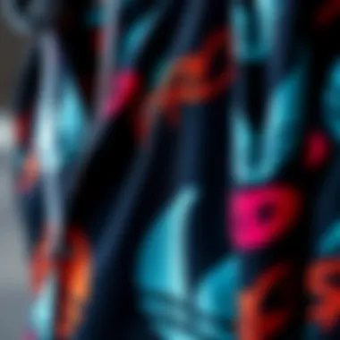 Intricate Designs of Urban ID Clothing Close-up of unique design elements in skate apparel