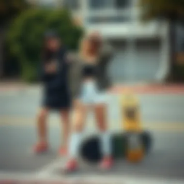 Chic Urban ID Outfits Complementing Skateboards Trendy Urban ID outfits styled with skateboards