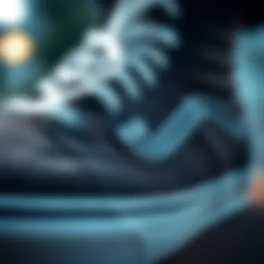 Close-up of Vans Hi8 MTE material and texture