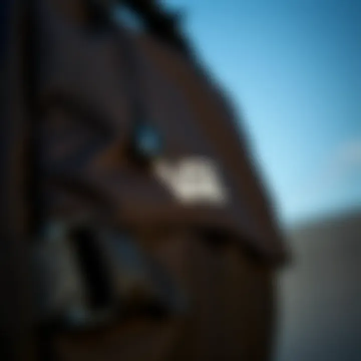 Functional Features of the Vans Laptop Bag Close-up of features of a Vans laptop bag emphasizing functionality