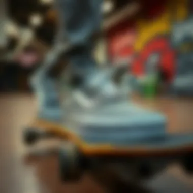 Cultural Significance in Skateboarding Vans Old Skool Grey Dawn showcased in a skateboard environment emphasizing cultural significance