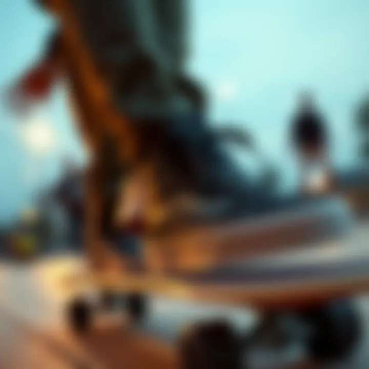 Vans SK-8 Hi Pro in action during a skateboard performance