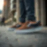 Vans Slip-On Pro skate shoes in a stylish urban environment