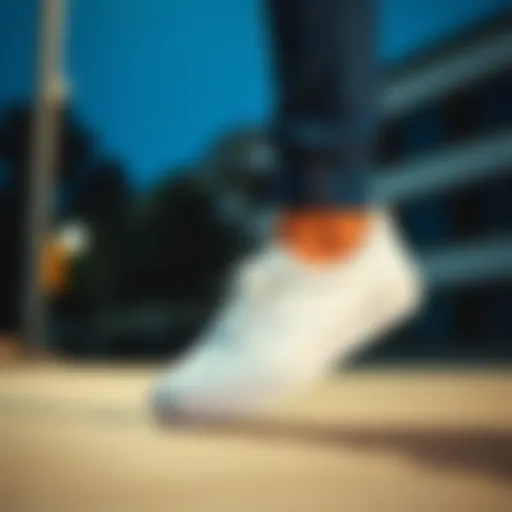 Sleek Design of Vans White Slip Vans White Slip showcasing its sleek design