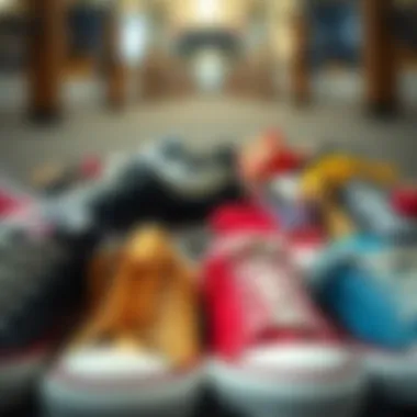 Comparison of various low top Chuck shoe styles and colors