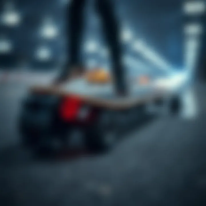 Close-up of the advanced technology integrated into the Verreal electric skateboard.