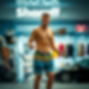 Online shopping experience for board shorts