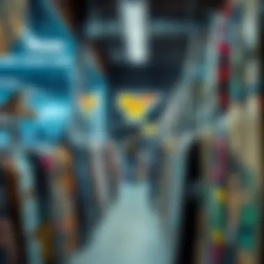 Local Skate Shop Display A local skate shop with skateboards on display