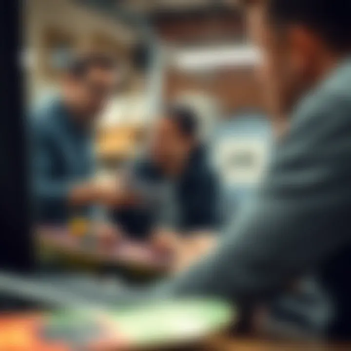 Engaging in Skateboard Forums A skateboard enthusiast discussing in an online forum